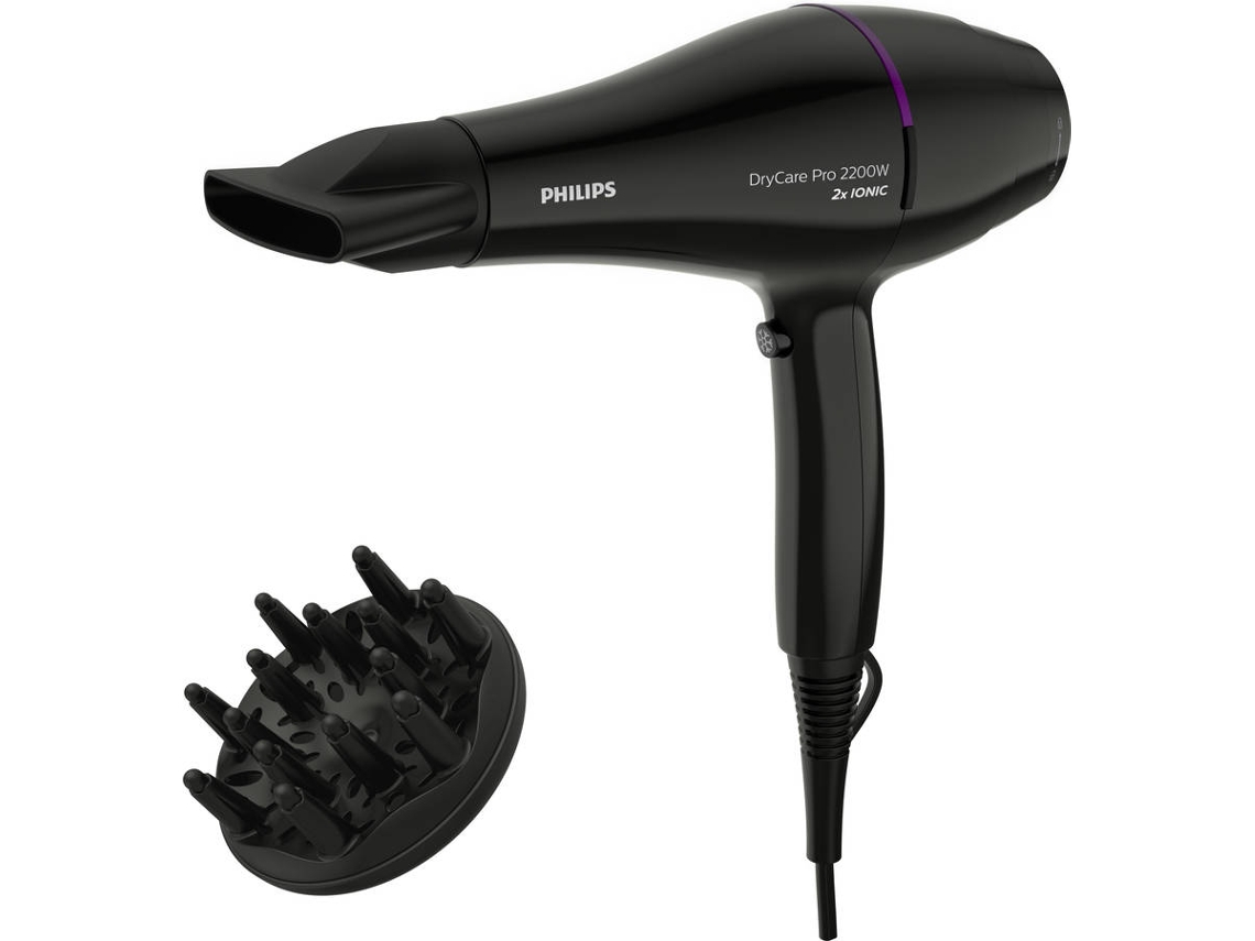 Secador de Pelo PHILIPS BHD274/00 (2200 W - 3 Niveles de temperatura)