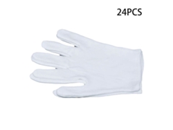 Juego De 24 Guantes De Algodón Blanco Para El Trabajo, Hidratación, Manos Secas, Inspección De Joyas Y Más.