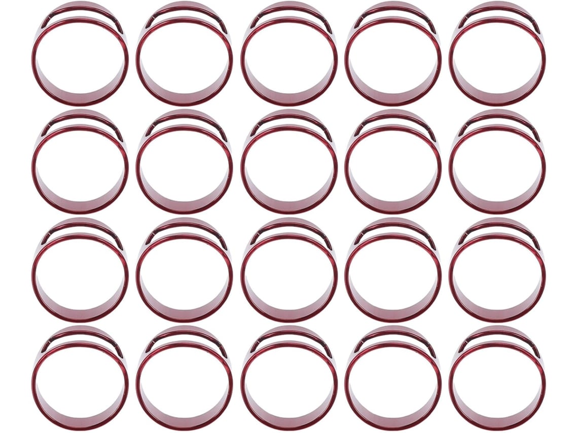 Anillo Abridor De Botellas De Acero Inoxidable Rojo, Paquete De 20 Abridores De Botellas De Joyería