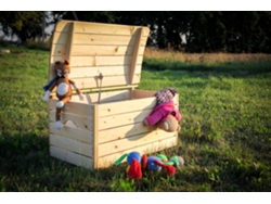 Baul Para Juguetes De Madera - 80x50xa47cm - Timbela M034-1
