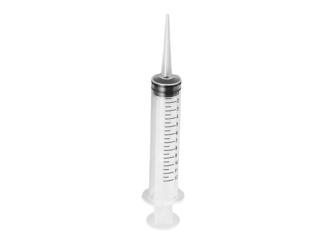 10 Jeringas Dentales Desechables De 12 Ml, Transparentes Y Curvas, Para La Limpieza Dental.