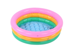 Piscina inflable suave para niños (diseño circular, colores brillantes)