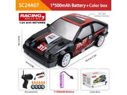 Coche RC 2.4G 4x4, juguete deportivo eléctrico recargable de alta velocidad para niños. Aeuzwr