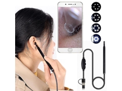 Dan26-endoscopio Otoscopio Usb Led 3 En 1 Cámara Oído Limpieza Cera Herramienta Hogar