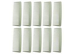 10 Pentes De Dentes Largos De Pau De Trigo Portáteis Com Design Ergonômico Para Desembaraçar Cabelo Casa Viagem Salão