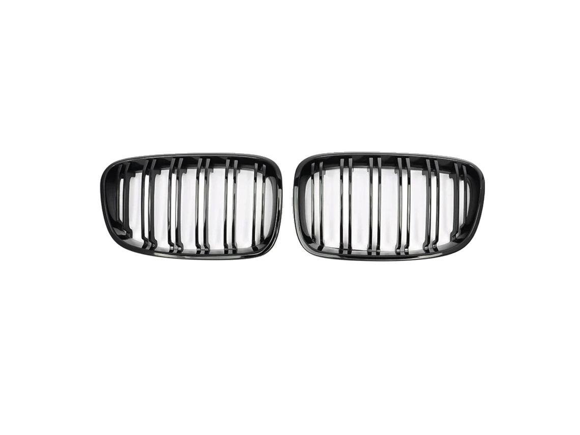 Parrilla delantera tipo riñón, plástico ABS resistente, ajuste perfecto para la serie Compact Deluxe, negro brillante OEM