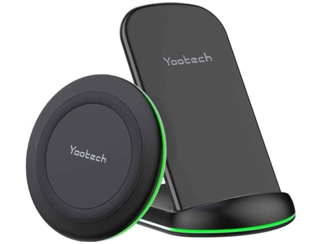 Conjunto de Cargadores Inducción Paquete Compatibles para iPhone 11 Pro/12 Pro/SE/XS/12/8/XR/11 Pro Max/11/XS Max YIZHOOD Seda Negro (2un)