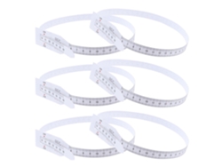 Juego De 6 Cintas Métricas Flexibles Para Mediciones Precisas, De Plástico Blanco.