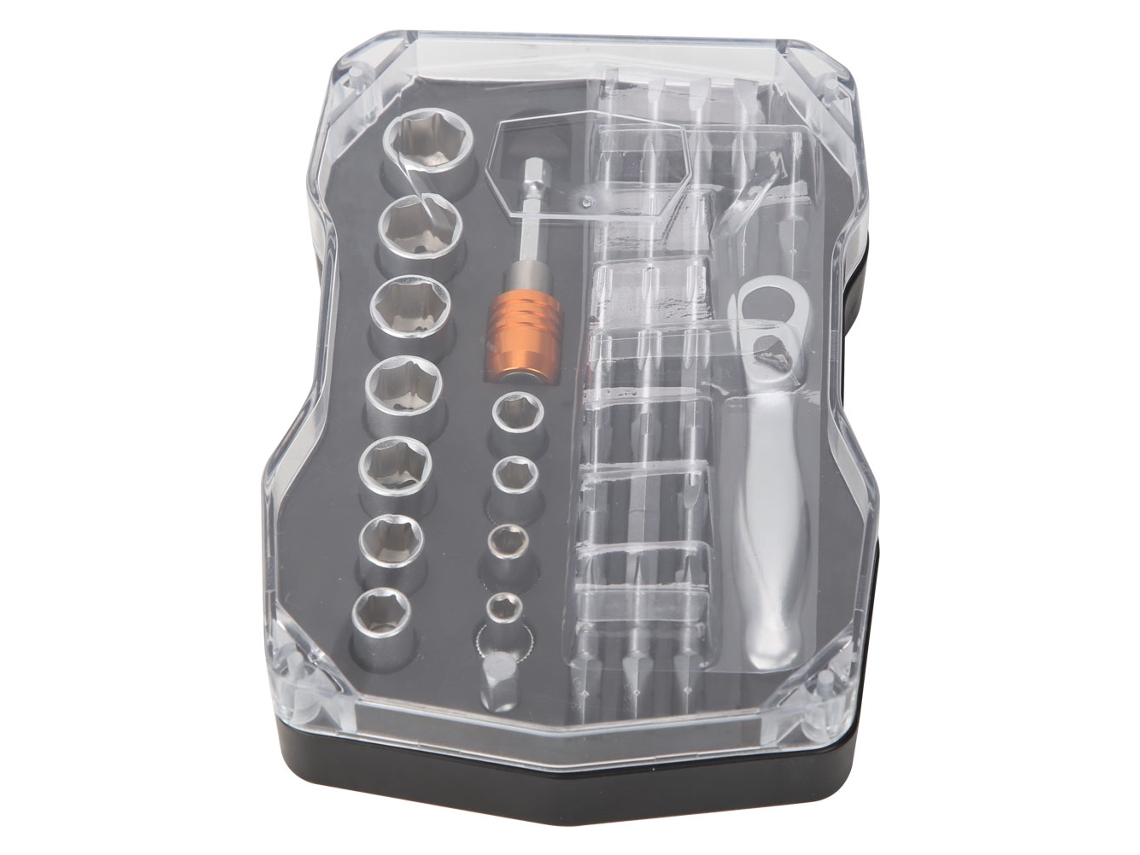 Kit Chave De Rato Mini Com Bits De Parafuso Slot Estrela Hexagonal E Sockets Para Múltiplos Trabalhos