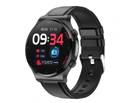 Smartwatch con pantalla táctil Ecg fisioterapia monitor de oxígeno en sangre infrarrojo cinturón negro