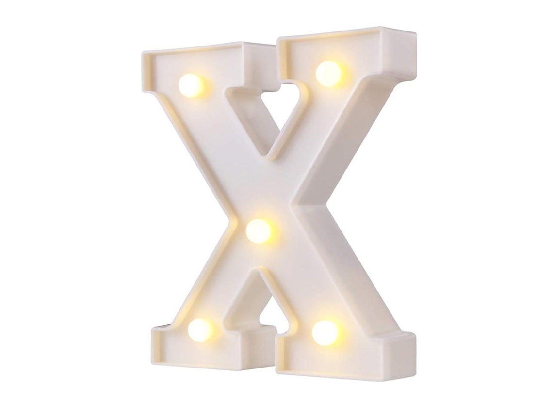 Interruptor De Luz Led Con Letras Del Alfabeto, Impermeable, Lámpara Nocturna Para Fiesta, Club, Bar, Letra X Gusshious