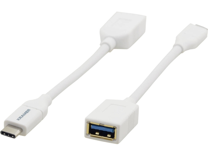 Cable USB KRAMER ELECTRONICS (USB-C - USB-C - Blanco)