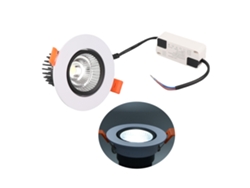 Bj-luz Empotrada Led 7w 6000k 75mm Ângulo Ajustável Para Cozinha Dormitório 85-265v
