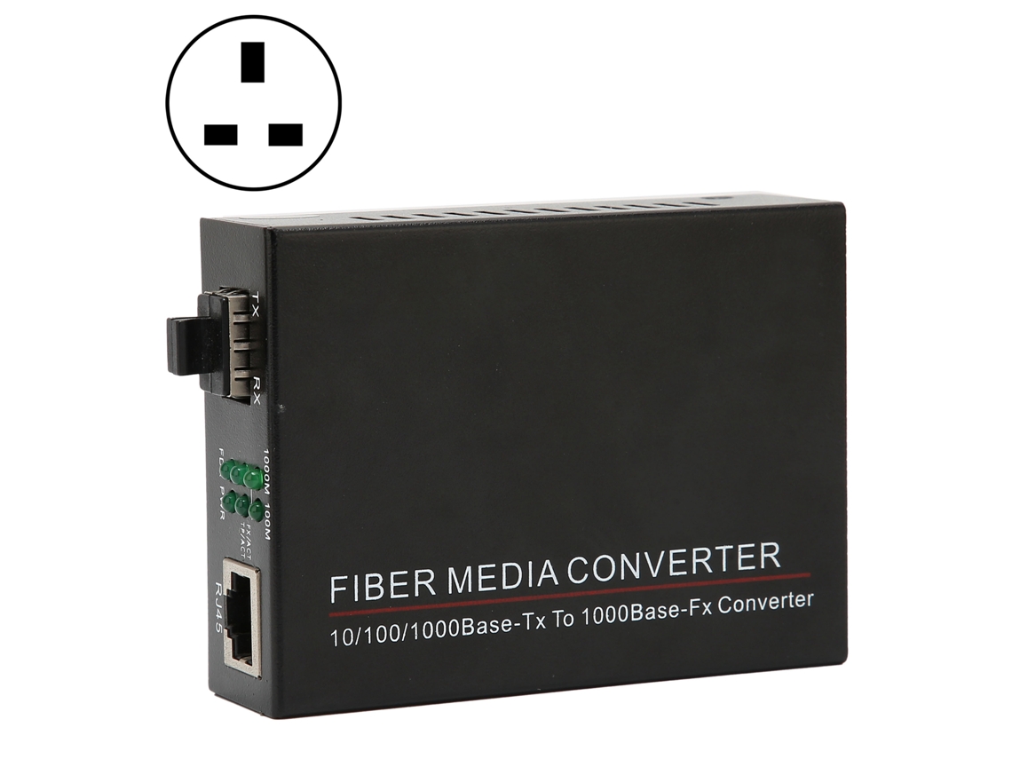 Transceiver De Fibra Tbcmc3600esfp Roteador Óptico Gigabit Duplex Completo/meio Plugue Alimentação