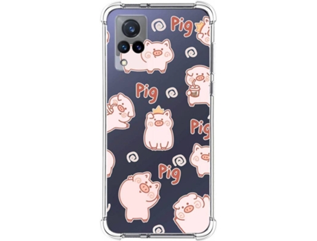 Carcasa Vivo V21 5G TUMUNDOSMARTPHONE Cerdos Multicolor
