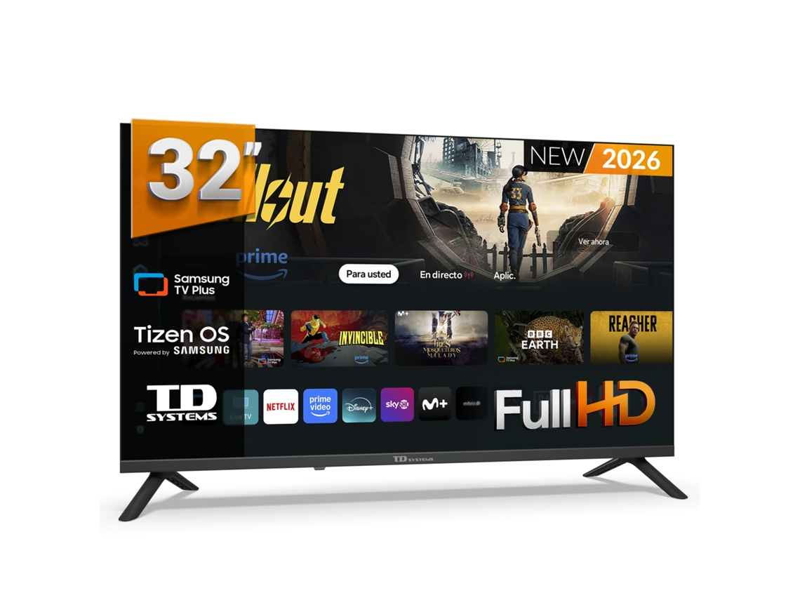 Smart Tv 32 Pulgadas Full Hd Con Samsung Tv Tizen Os 8.0. Televisores 2026 - Td Systems Prime32fc22tizen