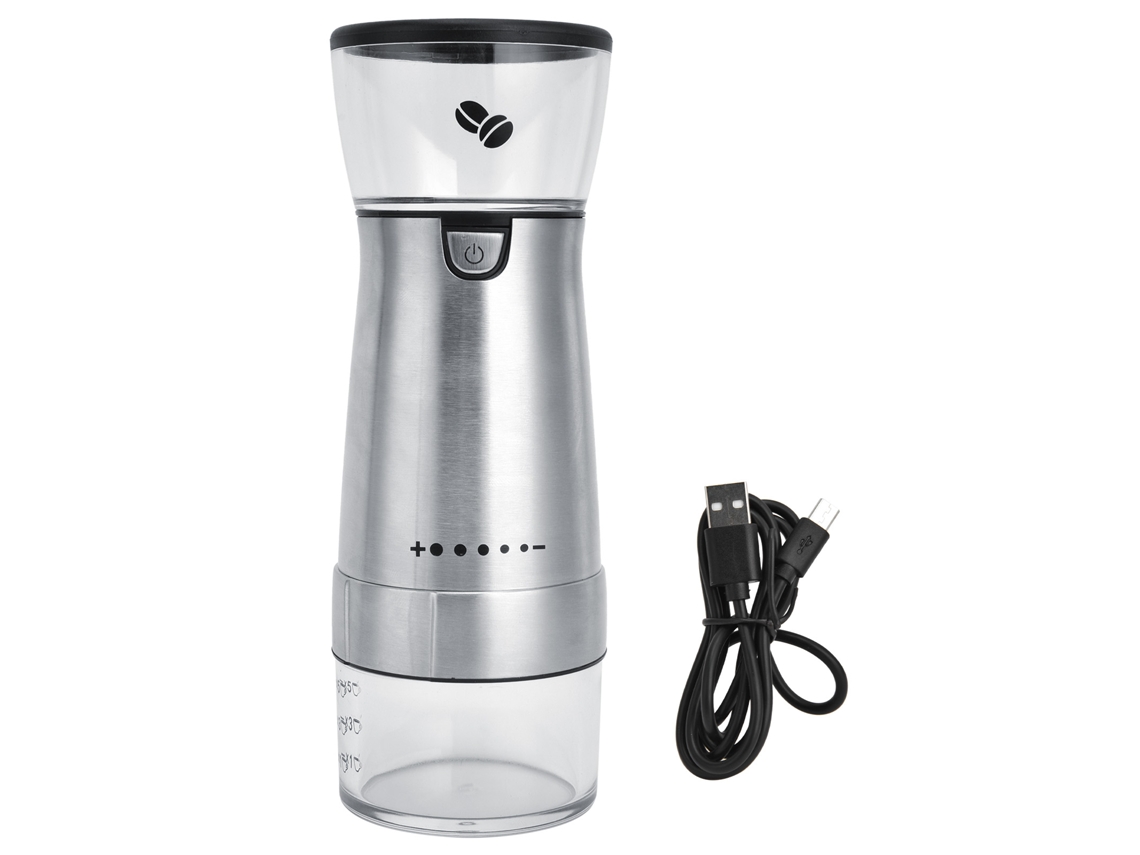 MEOIRUERY Molinillo Eléctrico Portátil para Café Molinillo de Granos de Café en Acero Inoxidable para Cocina