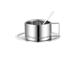 Elegante juego de tazas de café con aislamiento, diseño de doble pared que mantiene las bebidas calientes o frías, perfecto para café, té, L
