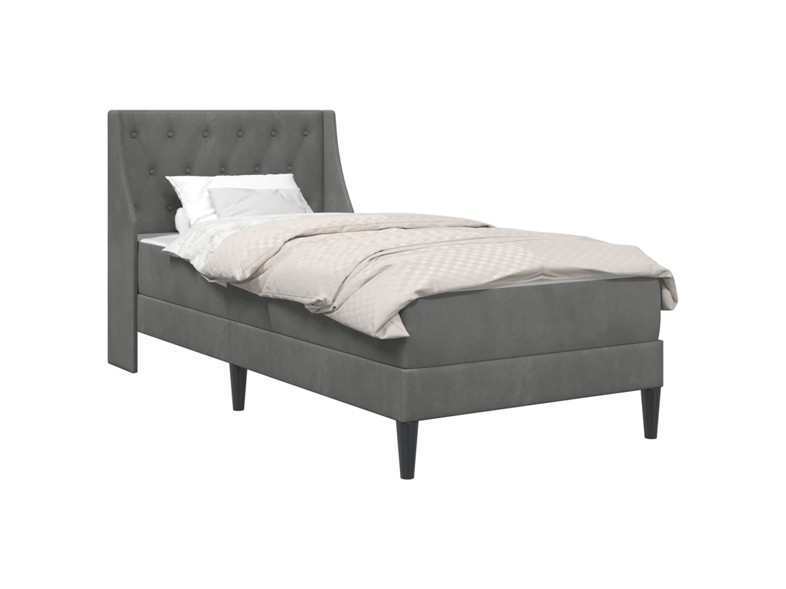 Syfax™ Estructura De Cama Con Colchón Gris Oscuro 90 X 200 Cm