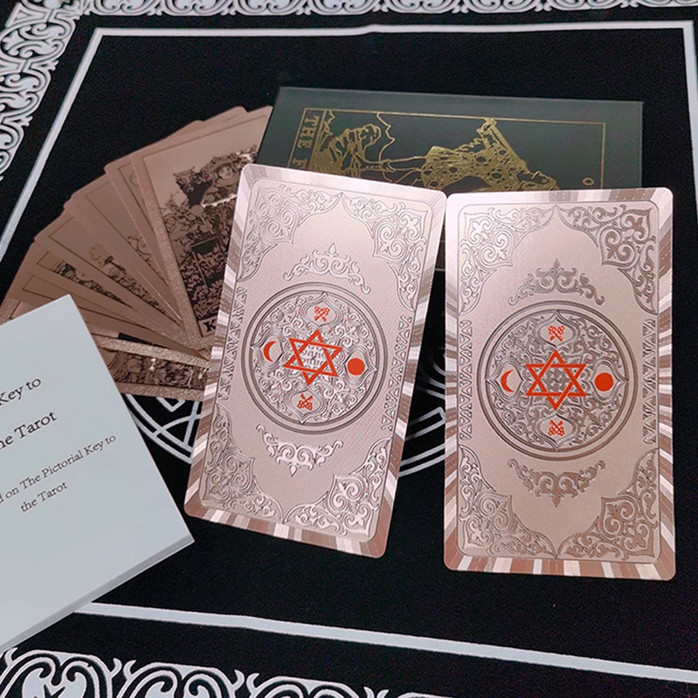 Cartas De Tarot, 12*7 Cm, Pvc Impermeable Y Resistente Al Desgaste, Cartas De Juego De Mesa Para Adivinación.