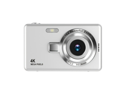Cámara digital portátil 4k HD con enfoque automático y luz de relleno Cuich (plateada)