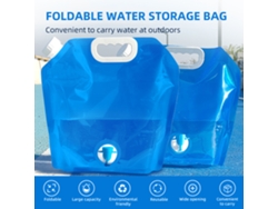 Bolsa Plegable De Almacenamiento De Agua De 2 Piezas, Con Capacidad De 10 Litros, Grande Y Apta Para Alimentos, Ideal Para Acampar, Hacer Senderismo Y Actividades Al Aire Libre.