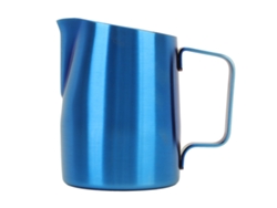 Taza de Capuchino con Leche y Diseño de Tapa, Color Azul Titanio, 450 ml para Latte Art