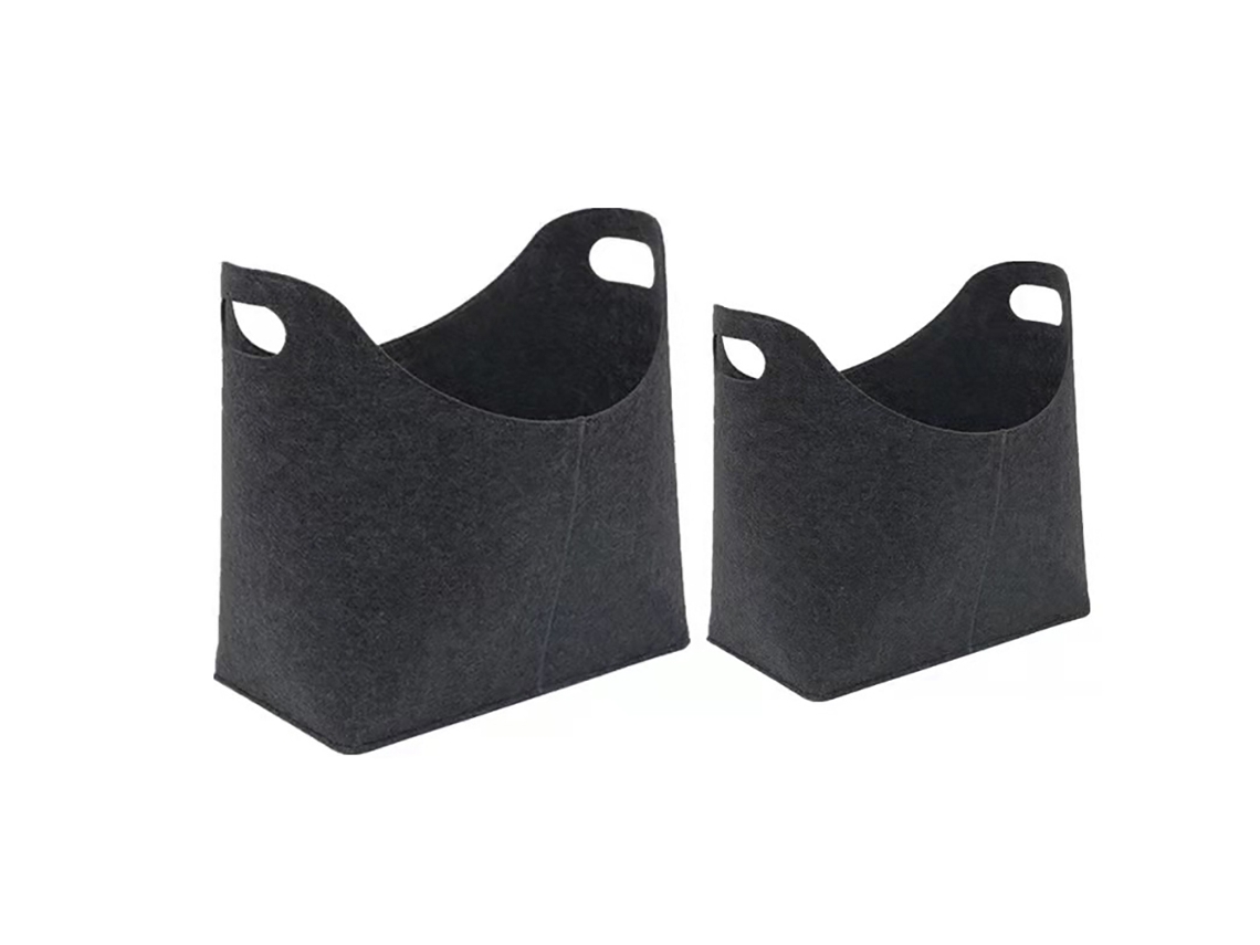 Cesta cuadrada de fieltro, con patas, plegable Kofihety