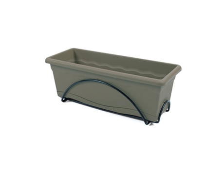 Maceta para Plantas PLASTIKEN con Plato y Soporte Terra (10L - 50 x 24 x 18 cm)