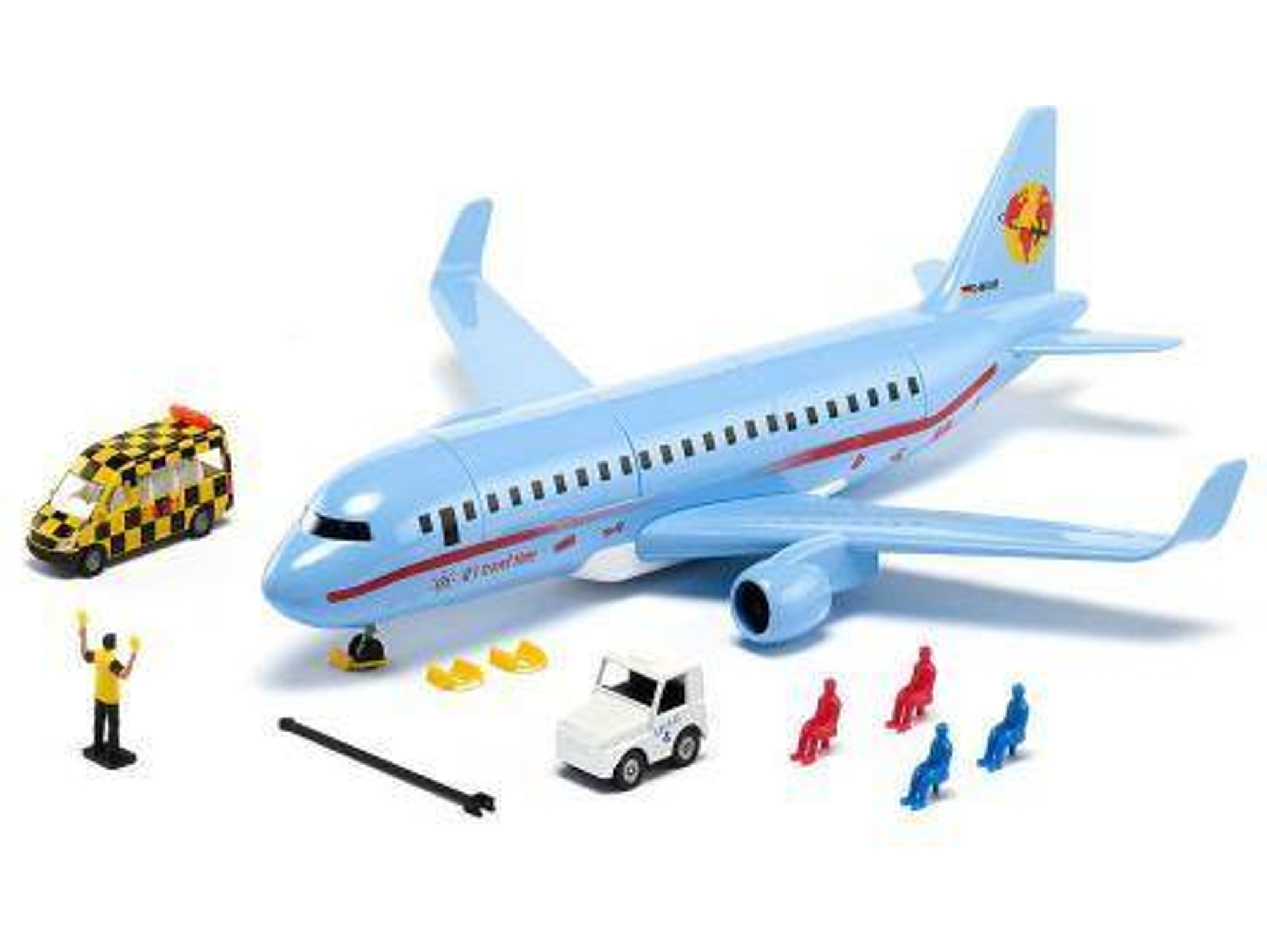 Vehículo SIKU Avión Comercial con Accesorios