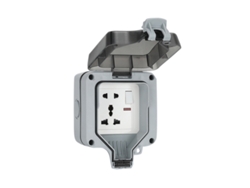 Enchufe De Pared Exterior Impermeable Ip66 Para Jardín Con 5 Orificios, Enchufe Británico, Resistente A La Corrosión.