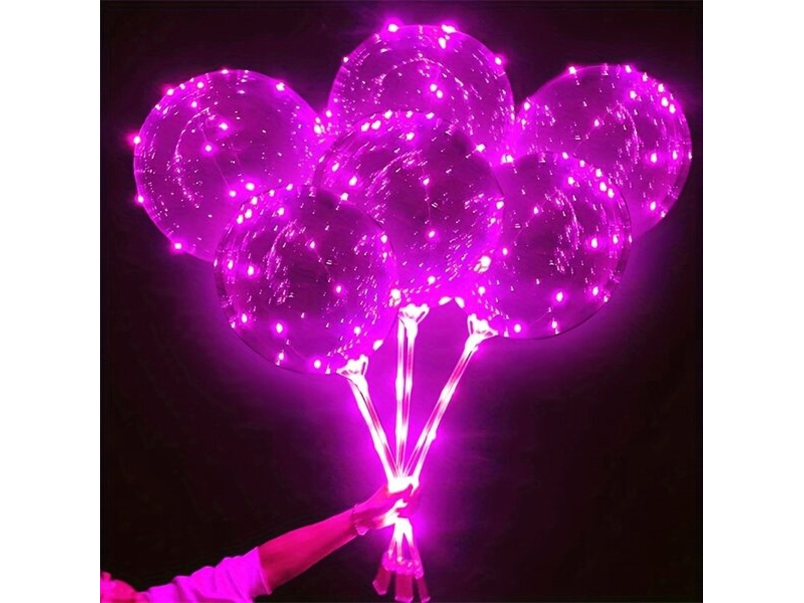 18 globos Bobo transparentes con luces LED, guirnalda de luces LED de 3 metros. Vayotoy