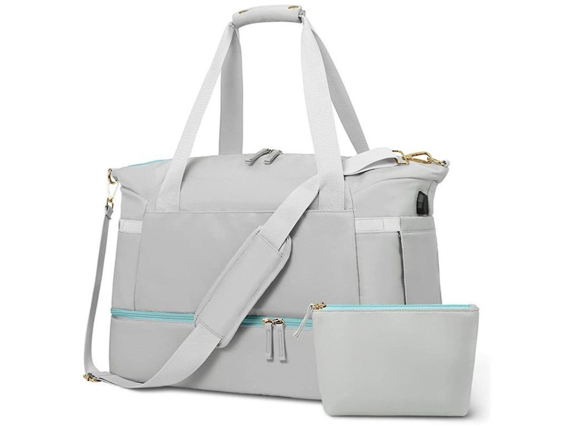 2026-bolsa De Viaje Para Mujer Con Compartimento Para Zapatos Y Puerto De Carga Usb, Bolso De Gimnasia Resistente Al Agua