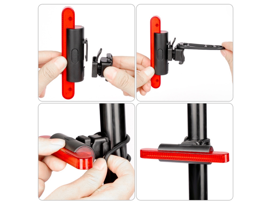 Luz Trasera Roja Para Bicicleta, Recargable Por Usb, Accesorio De Seguridad Nocturna Para Ciclismo.
