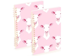 Besportble Juego De Vaca Blanca De Dibujos Animados Y Tareas Pendientes 21,1 X 14,5 Cm Encuadernador Flexib...