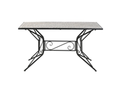 Mesa Comedor Forja Ceramica Mosaico 140x70x75,5cm