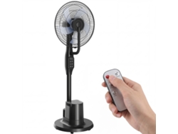 Ventilador Nebulizador Silencioso, 90w, Pedestal 128cm, Oscilación 70°, 3 Velocidades, 3 Modos, Temporizador, Negro