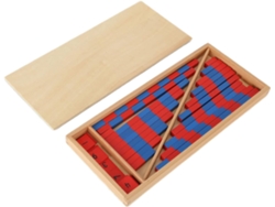 Varillas Numéricas Montessori Azules Y Rojas Para La Educación Infantil – Juguetes Matemáticos De Madera