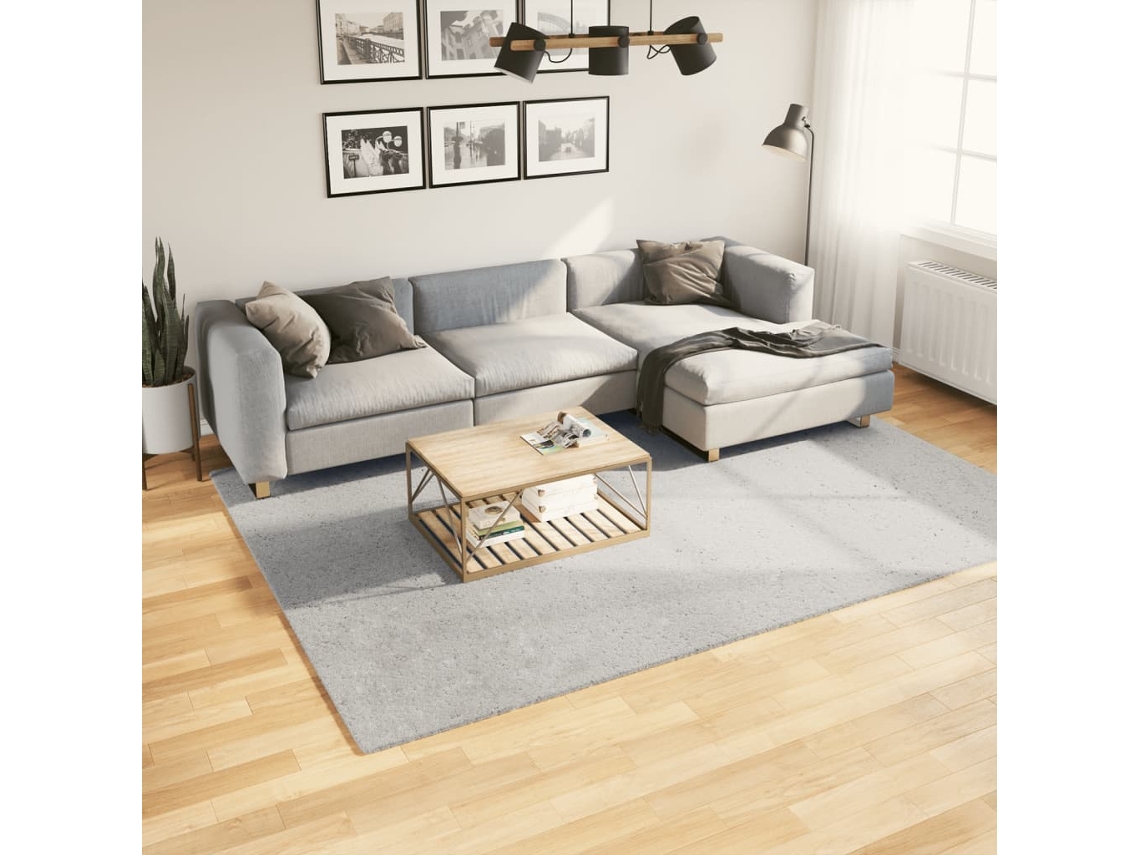 Alfombra De Pelo Corto Suave Lavable Huarte Gris 200x280 Cm