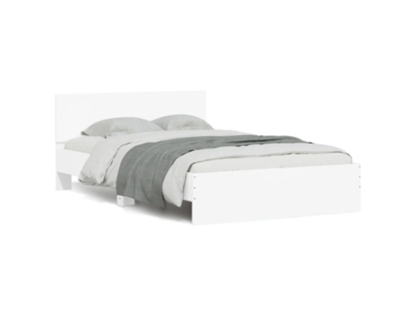 Estructura de cama VIDAXL con cabecero blanco (135x190 cm)