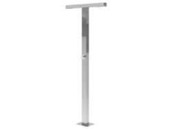 Ducha exterior BELIANI Urzulai de Acero inoxidable Plateado 80x22x210