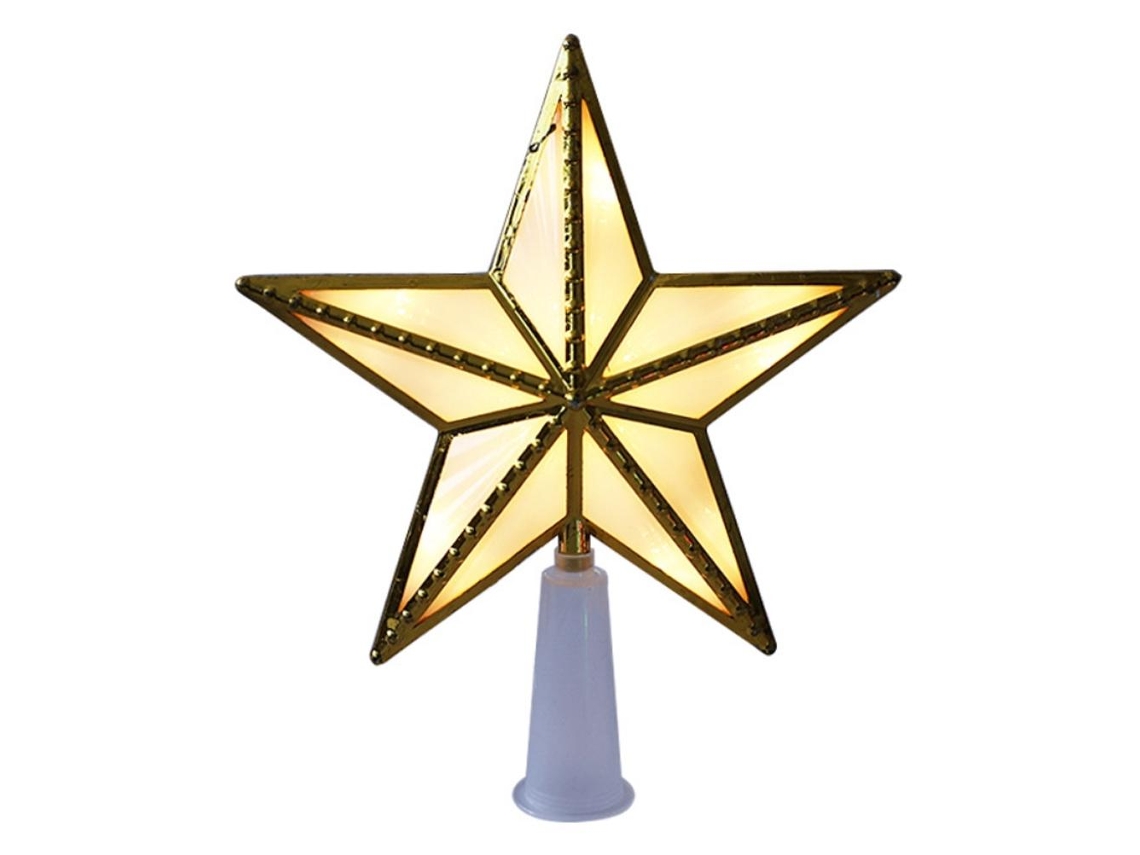 Adorno navideño con forma de estrella LED, iluminado con flash, USB o pilas.
