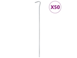 Conjunto 50 Clavijas para tienda VIDAXL acero galvanizado