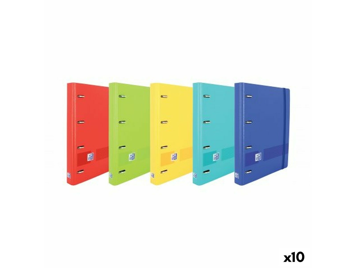 Carpeta de anillas OXFORD Live & Go Multicolor A4+ (10 Unidades)