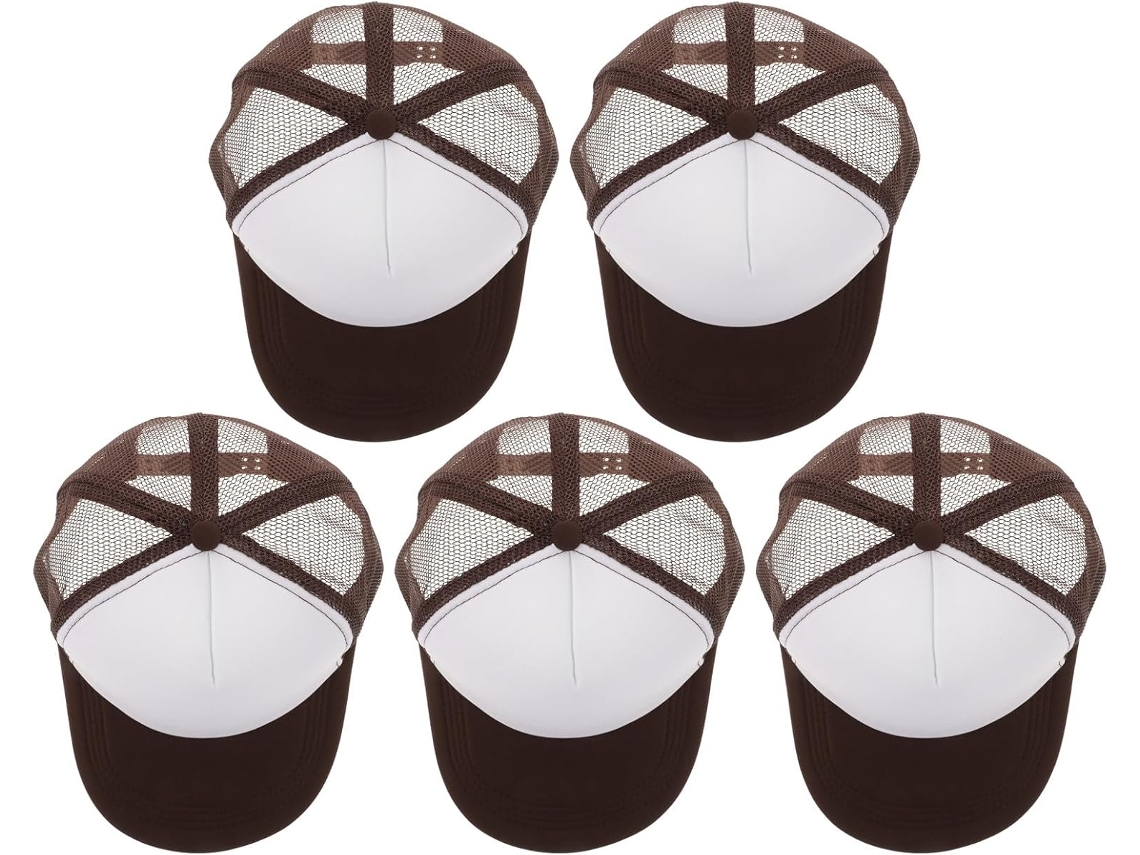 Juego De 5 Gorras Trucker Sublimadas, De Espuma De Malla Transpirable, Diseñadas Para Uso Recreativo Al Aire Libre.