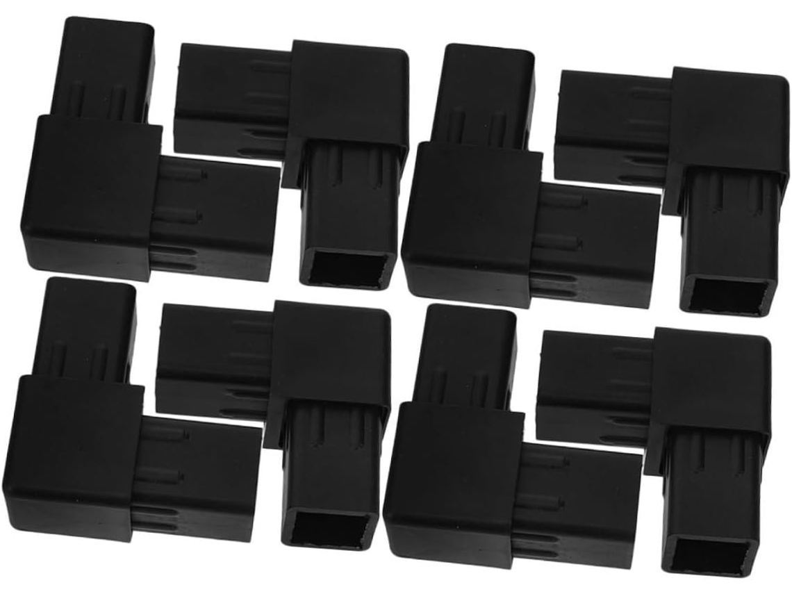 Juego De 8 Piezas De Accesorios Para Tubos Cuadrados, Conectores De Tuberías De Plástico Y Abrazaderas.