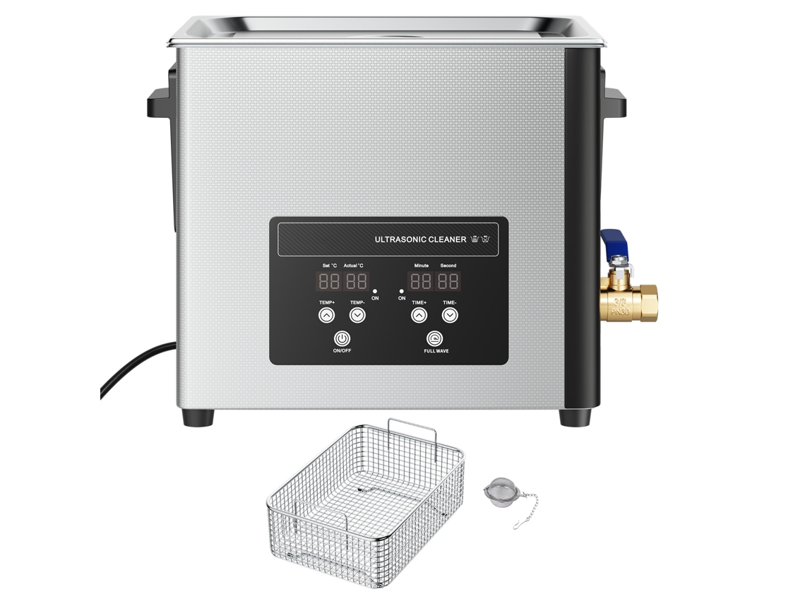 Limpiador ultrasónico Succebuy de 10 l con cesta de limpieza y pantalla digital, 180 W