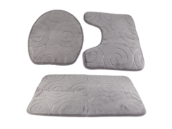 Set De 3 Tapetes De Baño Absorbentes Para Pisos Inodoro Y Bañera