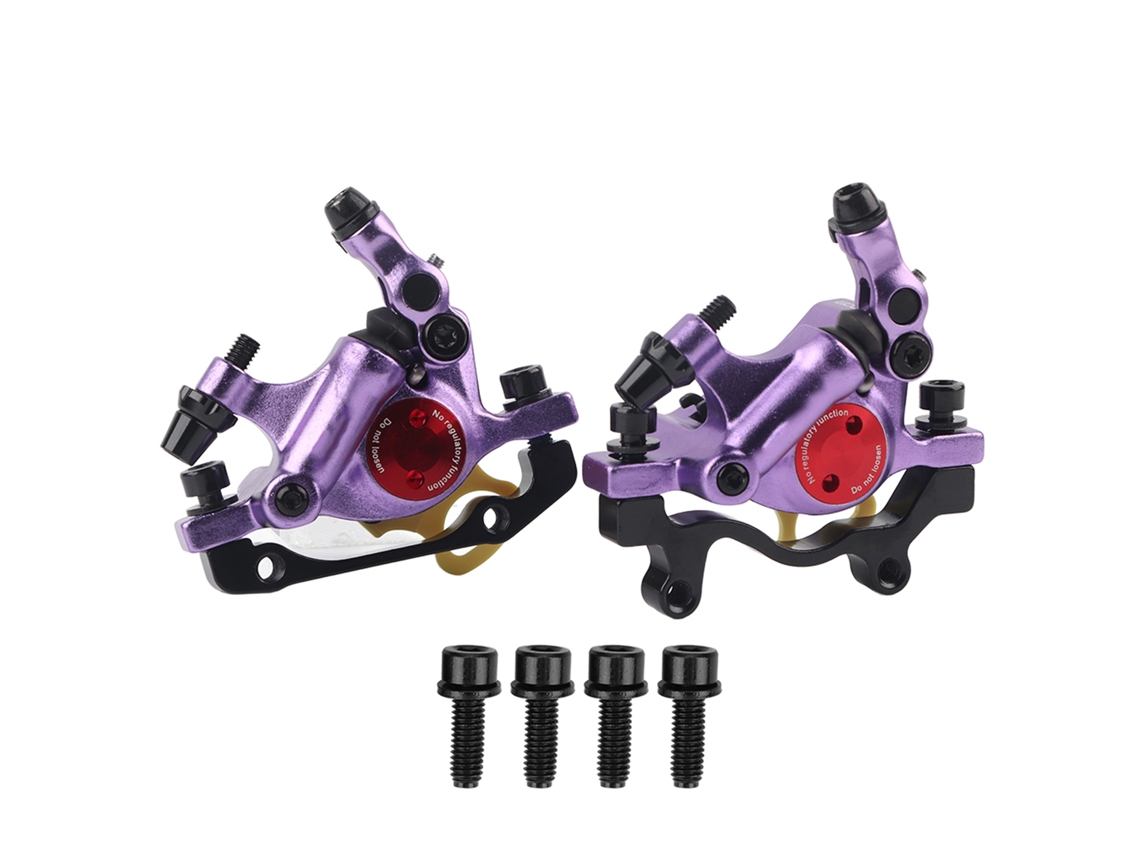 Juego De Frenos De Disco Hidráulicos De Aleación De Aluminio Hb-100 Para Bicicletas De Montaña Y Carretera - Morado