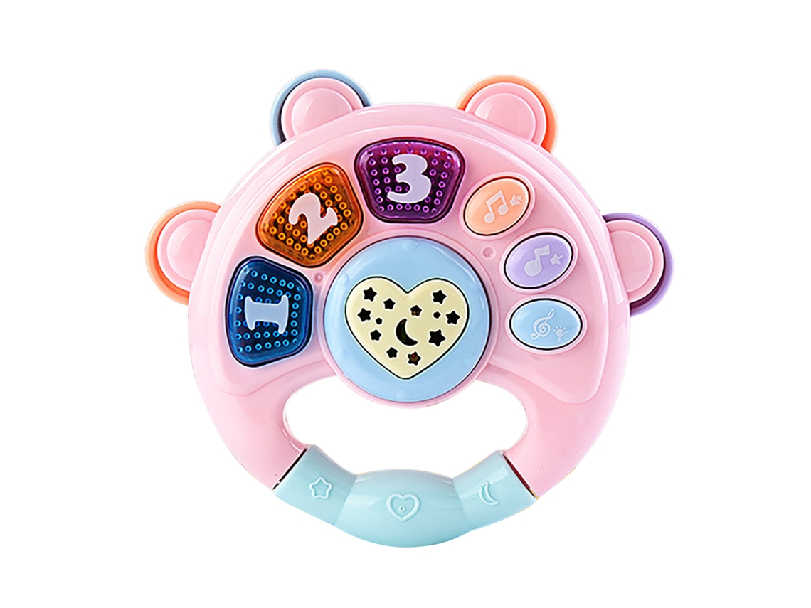 Brinquedo Educativo De Sino Para Bebês 0-1 Ano Infantil Musical Rosa Com Sons Atractivos